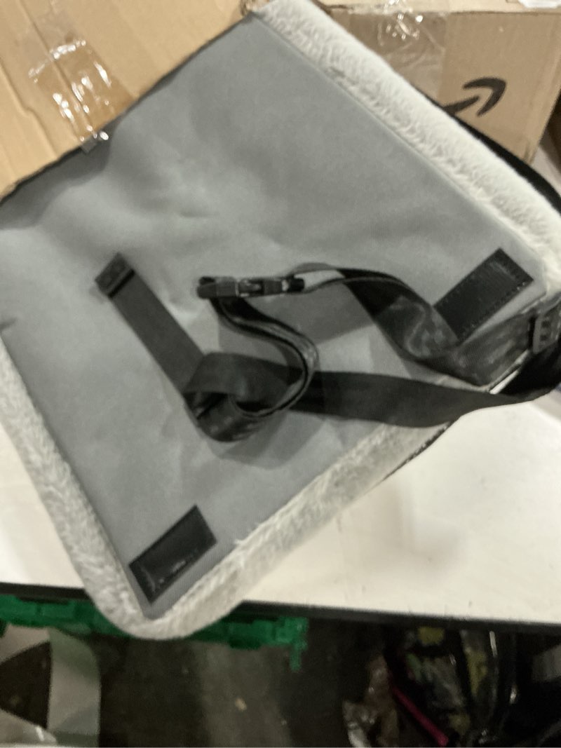 Condition photo showing New/Like New for JOEJOY Deluxe Dog Booster Seat with Sturdy Metal Frame and Safety Leash for Small Pets up to 20 lbs - Portable Puppy Dog Car Seat with Thick Cushion and Storage Pockets for Small Dogs Grey