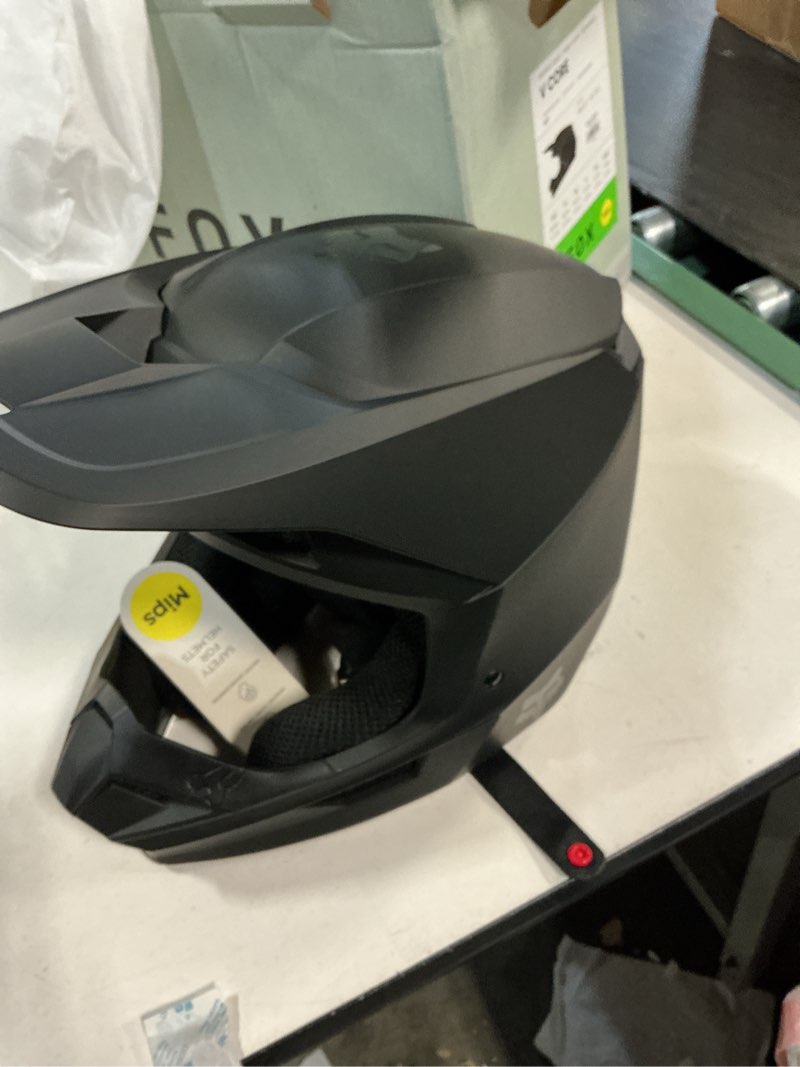 Condition photo showing item condition for Fox Racing Unisex V1 Core Motocross Dirt Bike Helmet, Matte Black, Large Large Matte Black