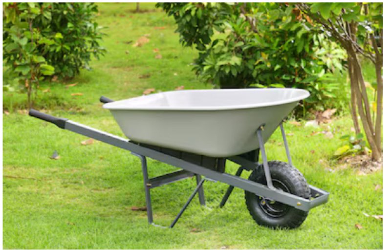 project source 5-cu ft 1 wheel poly push wheelbarrow