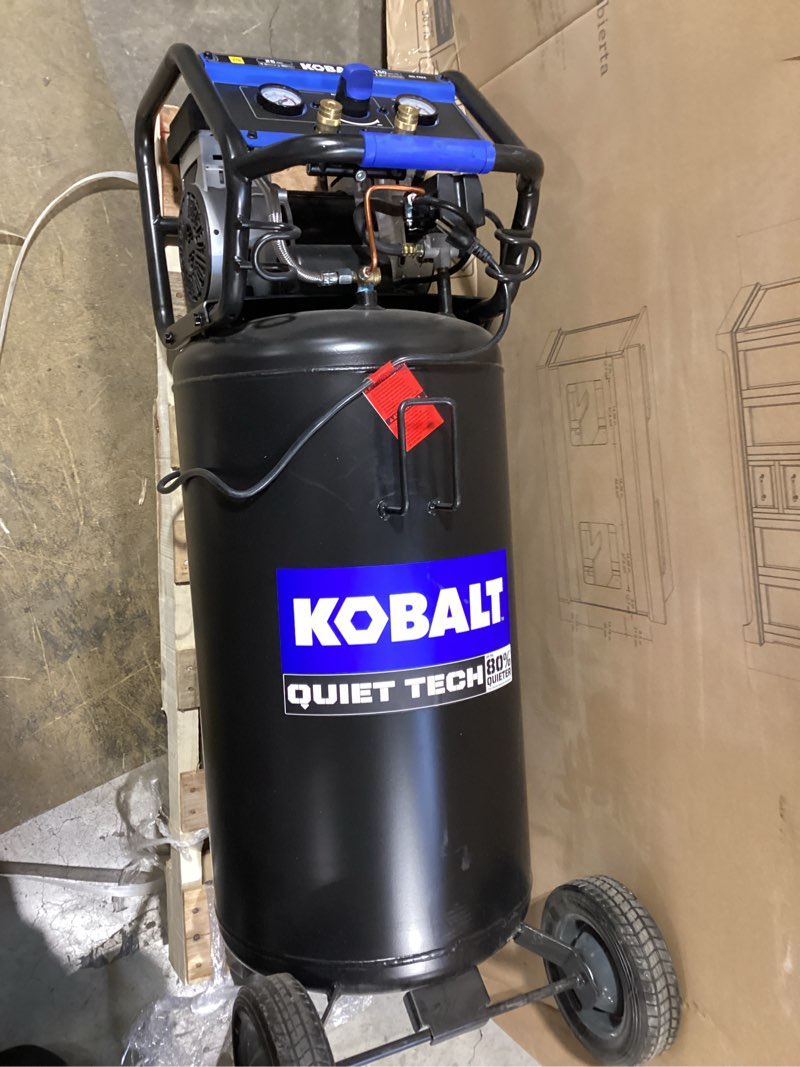 Condition photo showing New/Like New for Kobalt QUIET TECH 26-Gallon Portable Electric Vertical Air Compressor