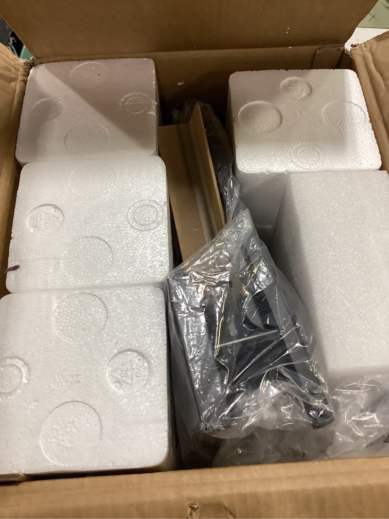 Condition photo showing New/Like New for ascher bathroom light fixtures, 4-light vanity light over mirror, matte black wall sconces with clear glass shades, wall lamp for living room bedroom, e26 base(bulbs not included) black & clear glass 4-light