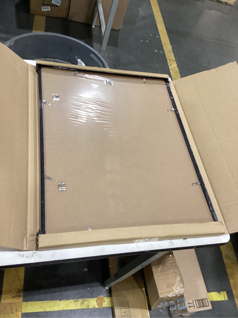 Condition photo showing New/Like New for lavie home 20x26 picture frame for wall display, 20x26 black picture frame with hd plexiglas, 20 x 26 poster frame 1 pack, display frame for vertical or horizontal, classic collection black 20x26 1