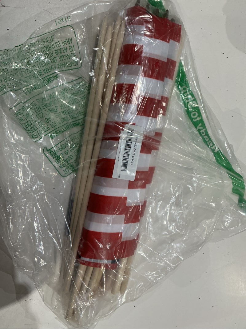 Condition photo showing Good Condition for 12x18 inch american flags on stick - patriotic american flags for outside, usa stick flag perfect for independence day, memorial day, 4th of july decorations (12) american 12