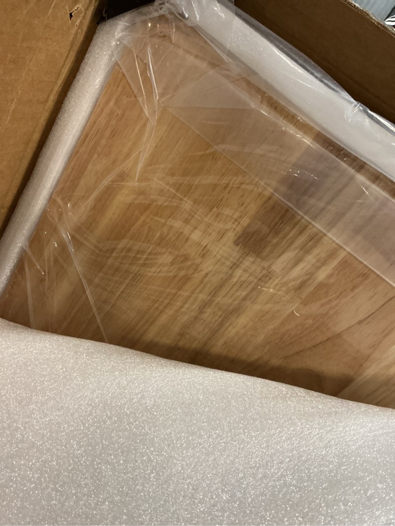 Condition photo showing Good Condition for solid wood desk table top – pre-finished 1.2” thick tabletop - universal fit for standing desks, countertops & workstations (48" x 30", rubberwood) solid rubberwood 48" x 30"
