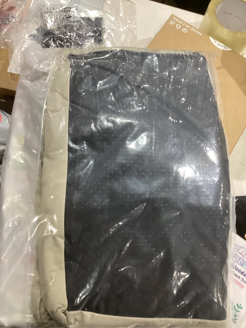 Condition photo showing New/Like New for large dog sofa bed, size l orthopedic dog couch with supportive bolster sides, water-resistant easy-clean surface, removable cover, grey, 31.5 x 22 x 10.6 in grey 31x21x10"