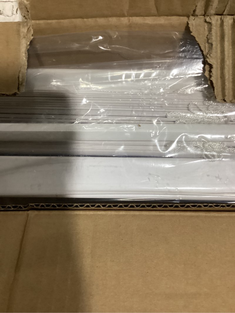 Condition photo showing Good Condition for lazblinds no tools no drill 1" vinyl mini blinds, cordless blinds for windows, light filtering horizontal window blinds & shades, 42" w x 48" h, white cordless-white 42" w x 48" h
