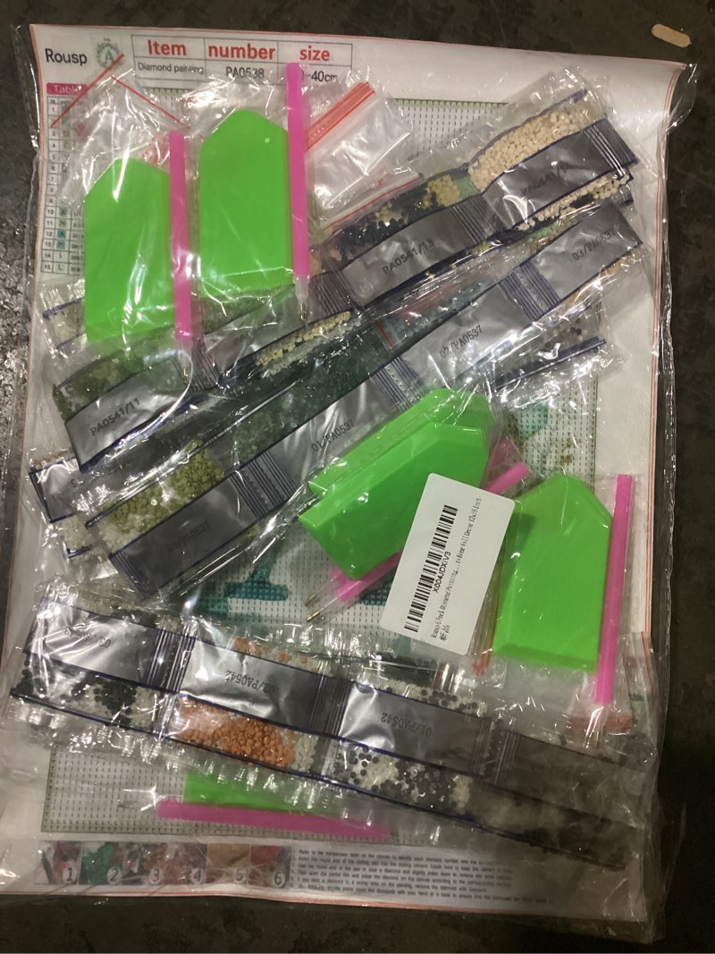 Condition photo showing Good Condition for Rousp 6 Pack Diamond Art Kits for Adults Kids 5D Customized Personalized Blessing Letters AB Diamond Painting Fun Relaxation Stress Relief Craft Set Perfect for Home Decoration and Gifts 12x16 Inches