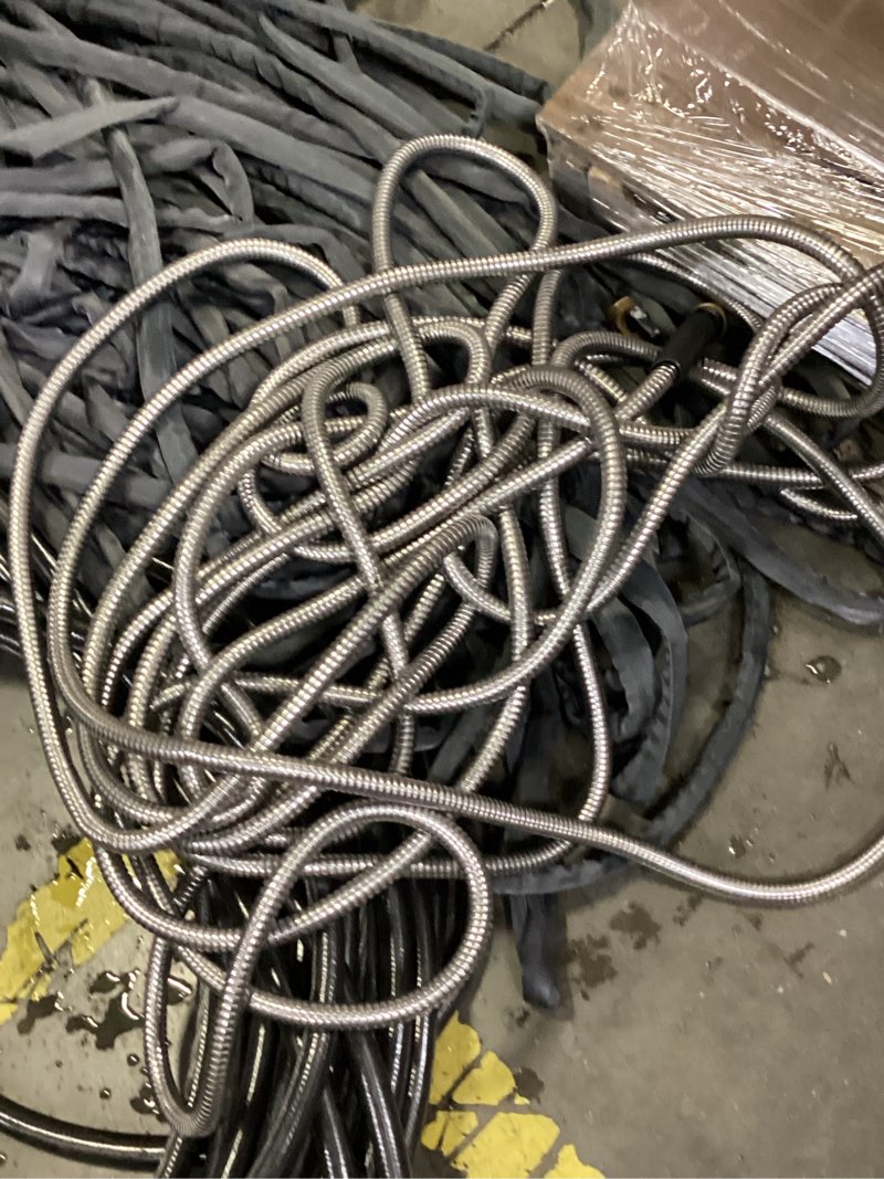 Condition photo showing As Is for feihu 50ft stainless steel garden hose 5/8-in x 50-ft heavy -duty kink free stainless steel silver hose
