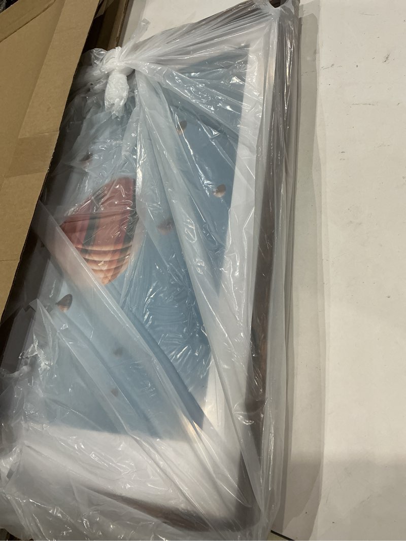 Condition photo showing As Is for wood 24x24 picture frame with 20x20 mat deep brown, display 20x20 with mat or 24x24 without mat, wood 24 by 24 photo frame, 24 x 24 frame for wall hanging display, deep brown 1 24x24 inch