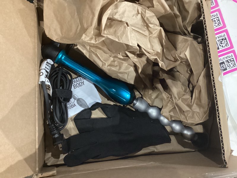 Condition photo showing Good Condition for Bed Head Rock N Roller Clamp Free 2-in-1 Curling Wand | Round Barrel for Tousled Waves 1 Count (Pack of 1) Blue