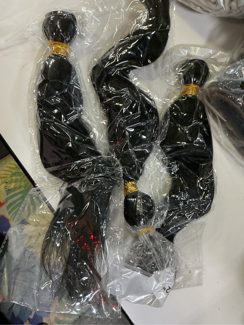 Condition photo showing Good Condition for deep wave human hair bundles #1b natural black loose deep wave bundle human hair 12 12 12 inch brazilian virgin remy hair extensions quick weave 3 bundles 150g 12 12 12 inch #1b black d bundles