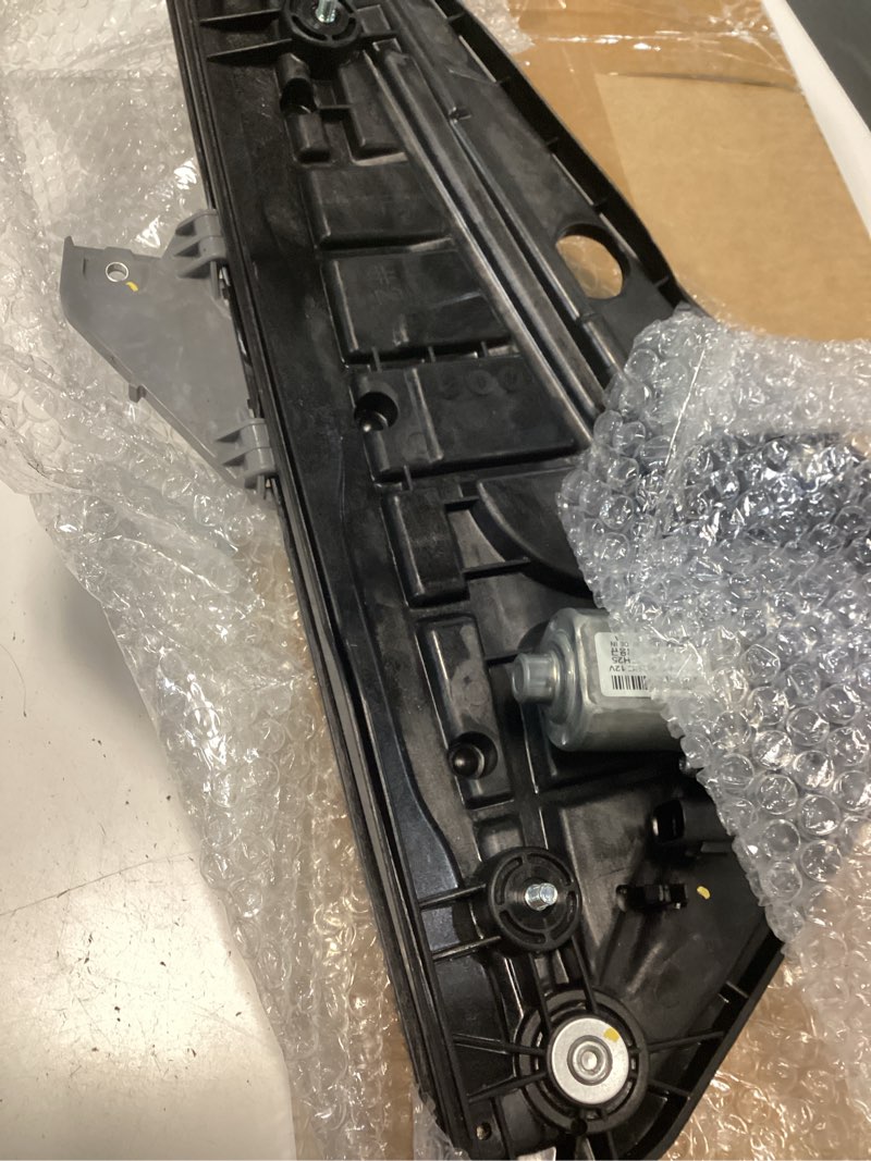 Condition photo showing As Is for power window regulator front left driver side compatible with hyundai veloster turbo 2012 2013 2014 2015 2016 2017 replace 824012v010, 6pin