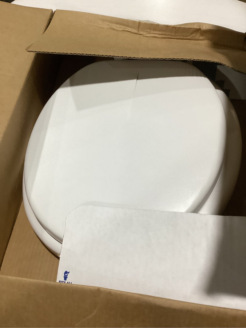 Condition photo showing Good Condition for mayfair economy soft cushion padded toilet seat, round, white