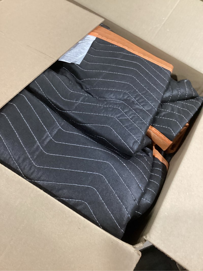 Condition photo showing Good Condition for amazon basics reinforced tear-resistant moving blankets, 72" x 40", black, 6-pack 72-inch by 40-inch