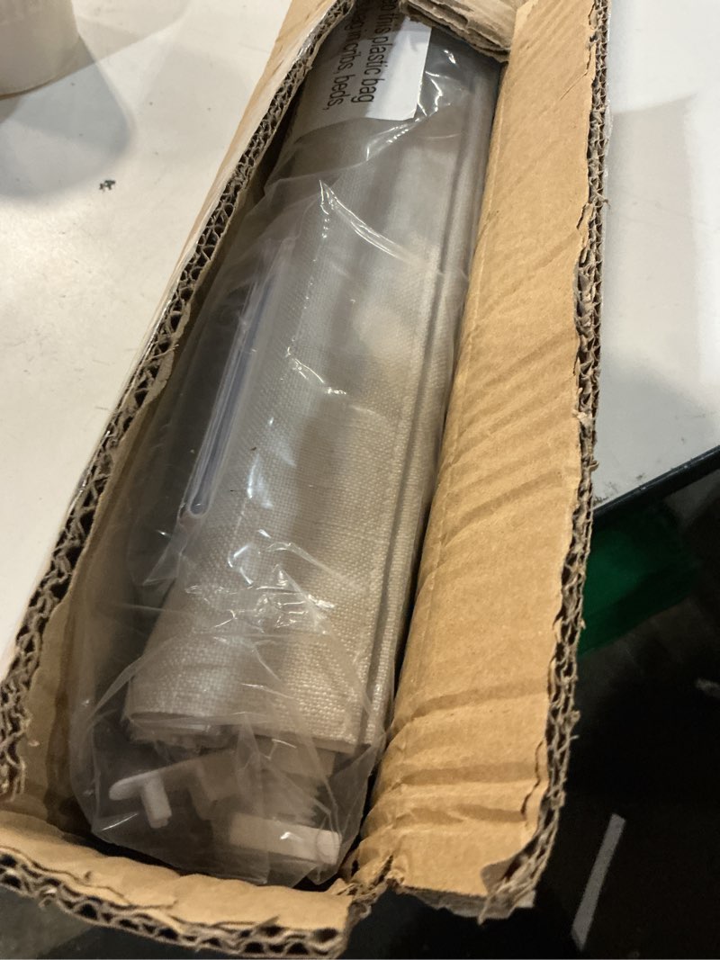 Condition photo showing New/Like New for lazblinds no tools no drill cordless roman shades for windows, blackout thermal insulated uv blocking window blinds, lightweight fabric blinds for indoor windows, 29" w x 60" h, blackout - white white 29" w × 60" h