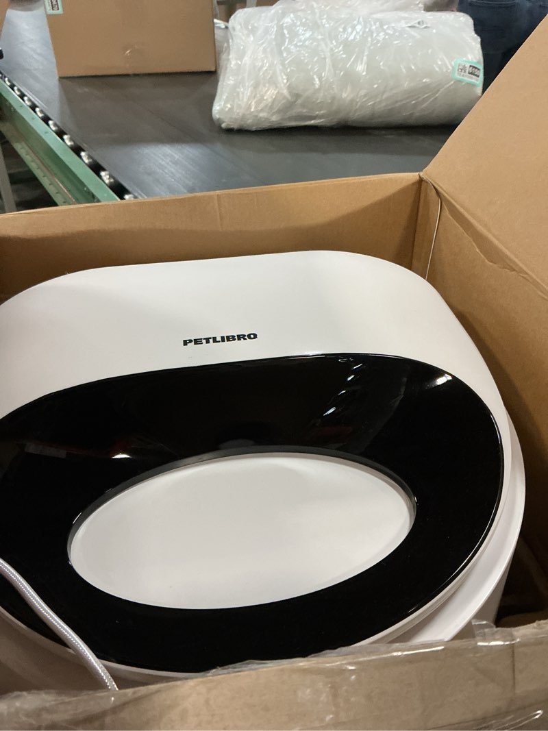 Condition photo showing As Is for petlibro automatic cat feeder wet food with stainless steel bowl, refrigerated auto cat feeder with semiconductor cooling, 3 fresh meals for 3 days, app-controlled pet food dispenser, easy to clean white feeder