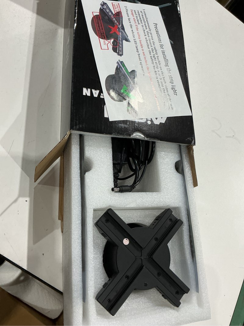 Condition photo showing Good Condition for missyou 3dhologramfan display projector,22“ christmas tree with bluetooth, versatile picture fan spinner for shops, bars, casinos - holographic fan projector with halloween video 22"(app+wifi+remote+bluetooth)