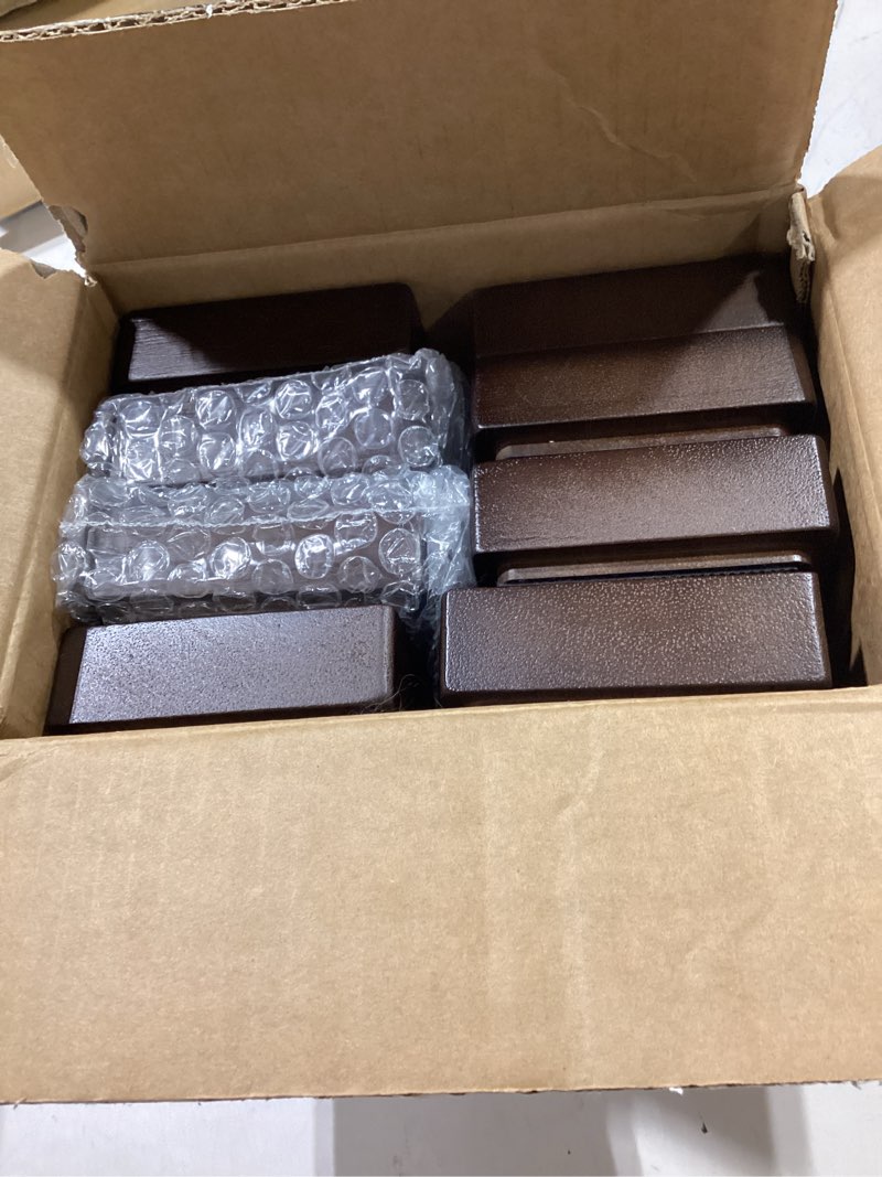 Condition photo showing Good Condition for wood bed risers, heavy duty wood blocks, 1 inch stackable to 2 inch 3 inch 4 inch high, furniture risers for couch sofa cabinet ottoman end table (8pcs square)