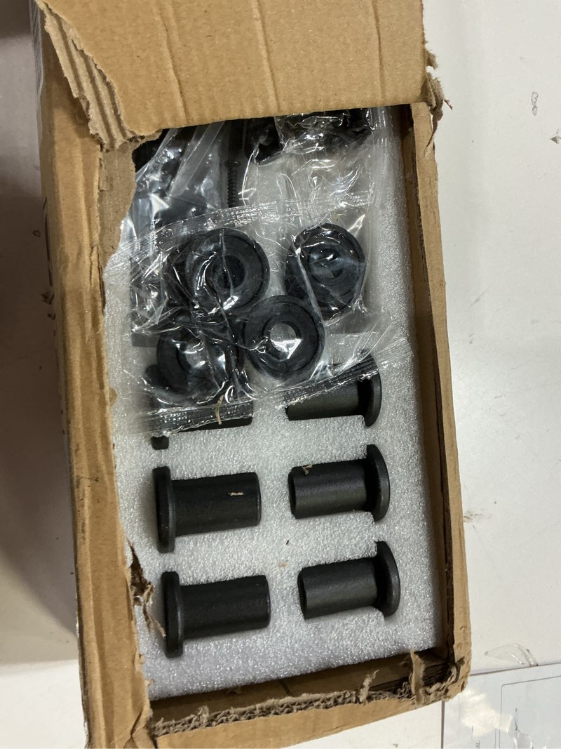 Condition photo showing New/Like New for Titeck Barn Door Hardware Kit -6.6FT Sliding Door Hardware with Adjustable Floor Guide, 2 Handles and Latch -Fit 36''-40'' Wide Panel, I Shape Hanger, Black 6.6ft Whole Set