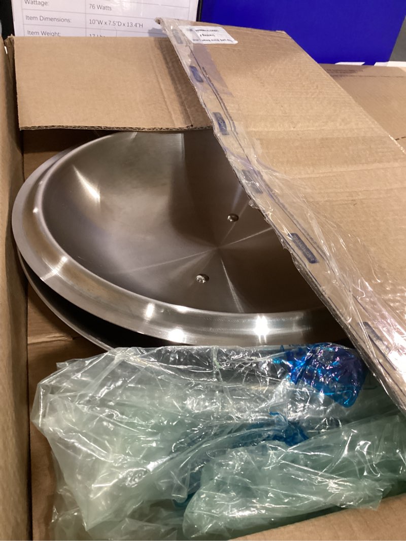 Condition photo showing Good Condition for tramontina signature tri-ply clad stainless steel 12.5-inch wok with lid, induction-ready, dishwasher-safe, nsf-certified, made in brazil wok 12-inch