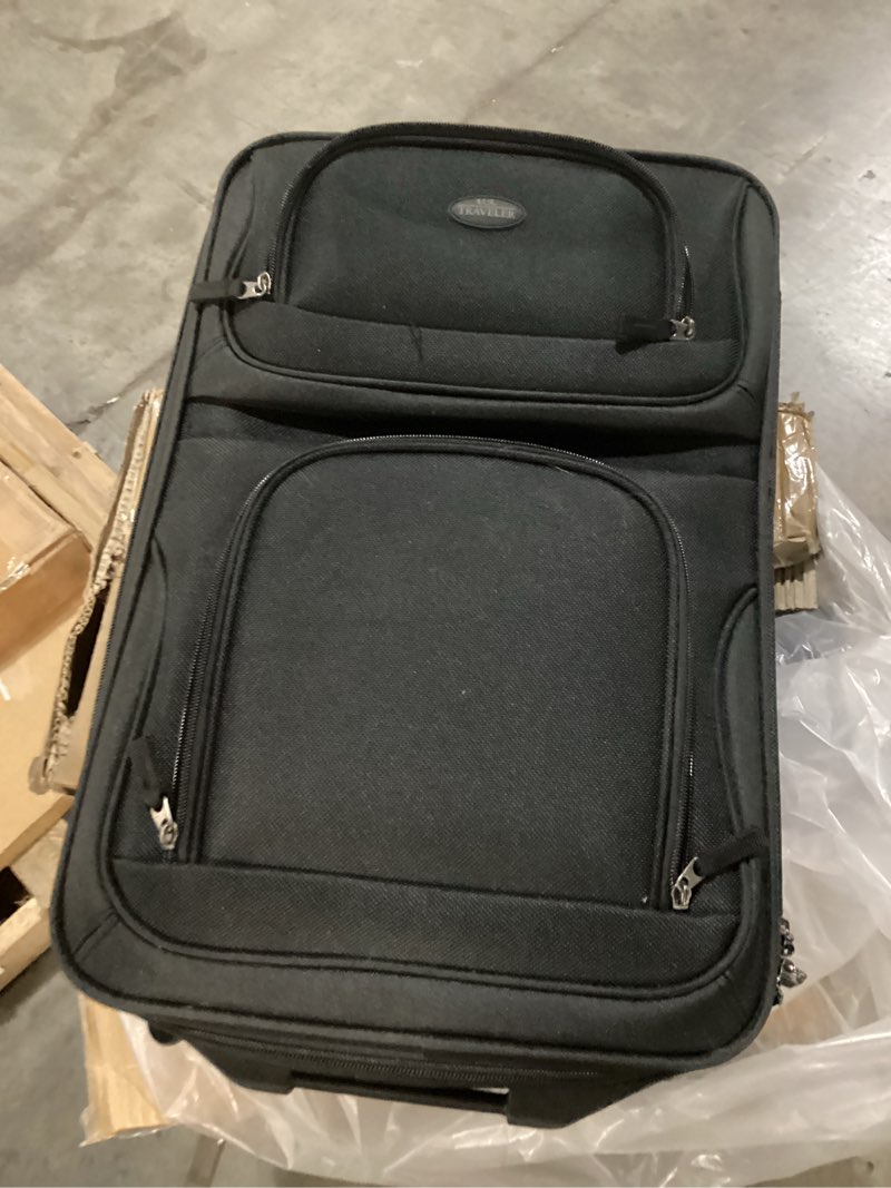 Condition photo showing Good Condition for U.S. Traveler Aviron Bay Expandable Softside Luggage With Spinner Wheels, Black, Carry-on 23-Inch Carry-on 23-Inch Black