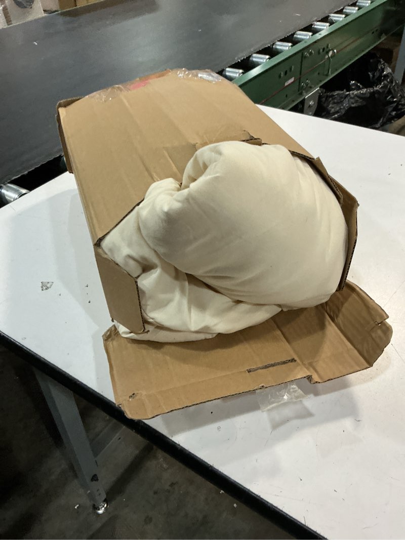 Condition photo showing As Is for double brushed micorfiber twin/xl twin comforter set cream- 7-piece bed in a bag, all-season soft bedding with sheets & envelope pillowcases (68"x88",twin) cream twin