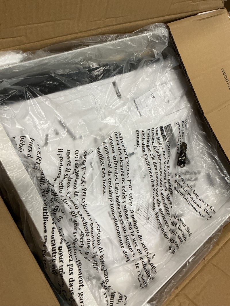 Condition photo showing Good Condition for Pull out Cabinet Organizer, Wider Expandable(14"-24") Heavy Duty Slide out Drawers Fixed with Adhesive Nano Film for Pots, Roll out Shelf Storage for Kitchen Cabinet Organization(White-1pc)(3 Rails) White 21"D×14"-24"W(1 Pack)