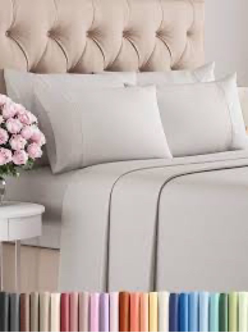 King Sheets Set 6 Piece - Includes 4 Pillowcases - Bed Sheets King Size - Soft Hotel Luxury Bedding 