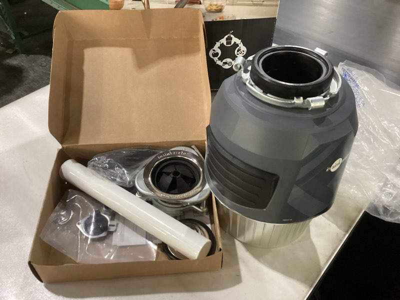 Condition photo showing New/Like New for InSinkErator EVOLUTION 1HP 1 HP, Advanced Series Continuous Feed Food Waste Garbage Disposal, Gray