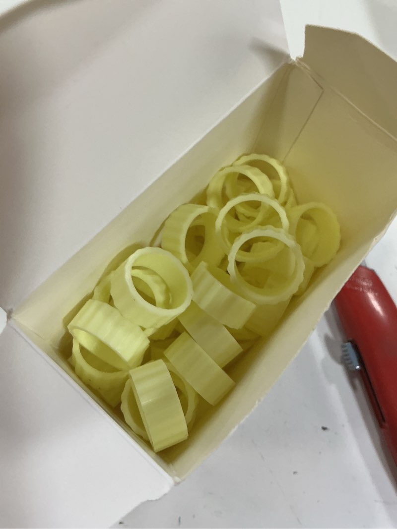Condition photo showing As Is for pushglossy 100 pack rubber taper candle hugger grips rings holders stay put candle grips inserts keep the bougie upright and in place for taper bougie cups
