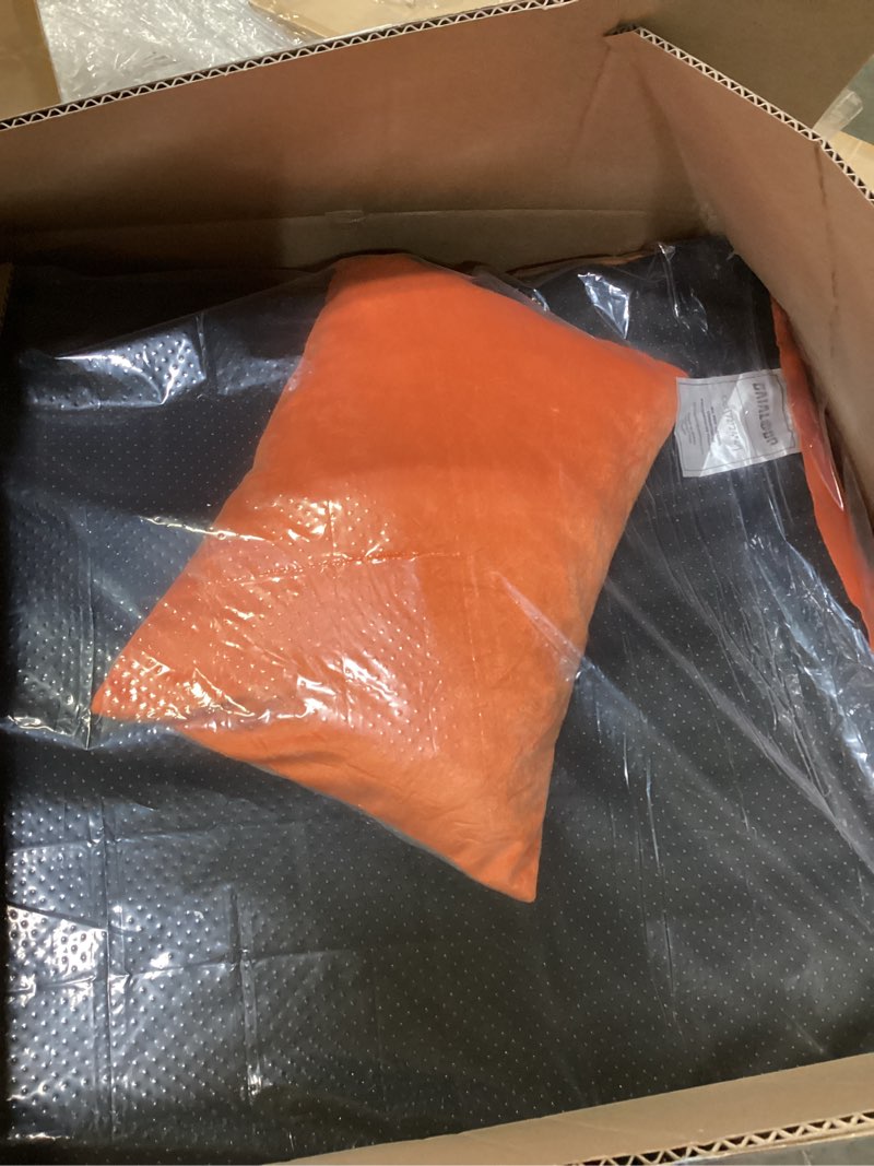 Condition photo showing As Is for 4 INCH Extra Thick Memory Foam Camping Mattress, 30D Foam Camp Pad for Car Tent Cot, Roll Up Mattress for Guests Sleepovers RV Truck Camper Honey Orange Cot: 72*24*4"