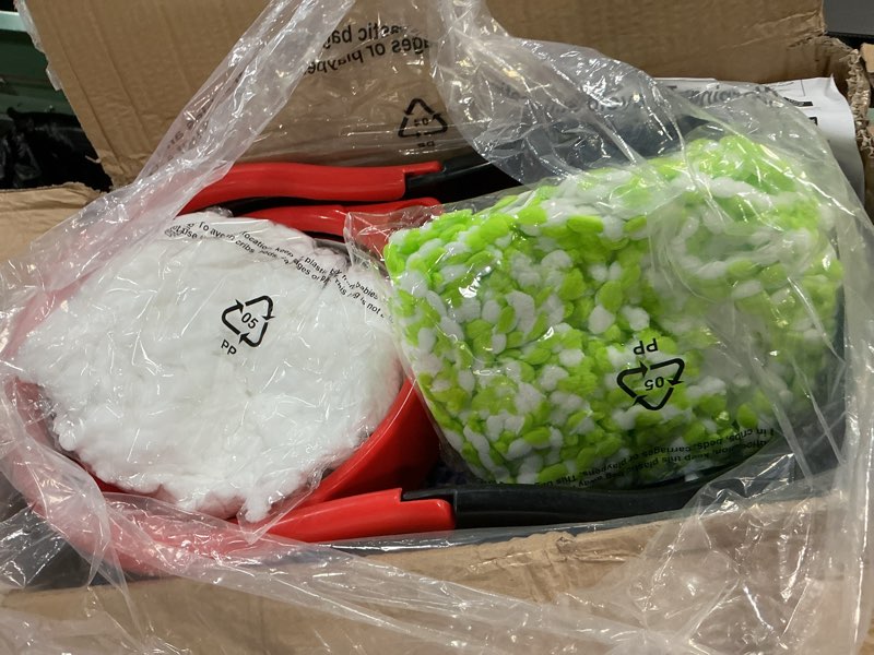 Condition photo showing New/Like New for SIMPLI-Magic 360° Spin Mop and Bucket with Wringer – 3 High-Absorbent Microfiber Washable Heads – Spinning Mop and Bucket Set for All Types Floor Cleaning (Black)