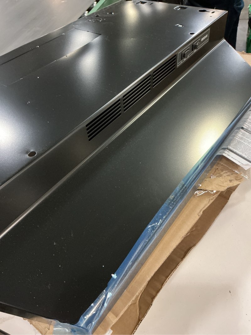 Condition photo showing Good Condition for Broan-NuTone 413023 Ductless Range Hood Insert with Light, Exhaust Fan for Under Cabinet, 30-Inch, Black Black 30-Inch
