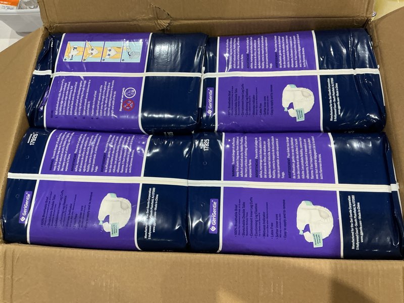 Condition photo showing Good Condition for 4-5xl adult diapers for women and men - case of 32 bariatric disposable briefs with tabs and stretchable side panels - 100% breathable with maximum absorbency, white