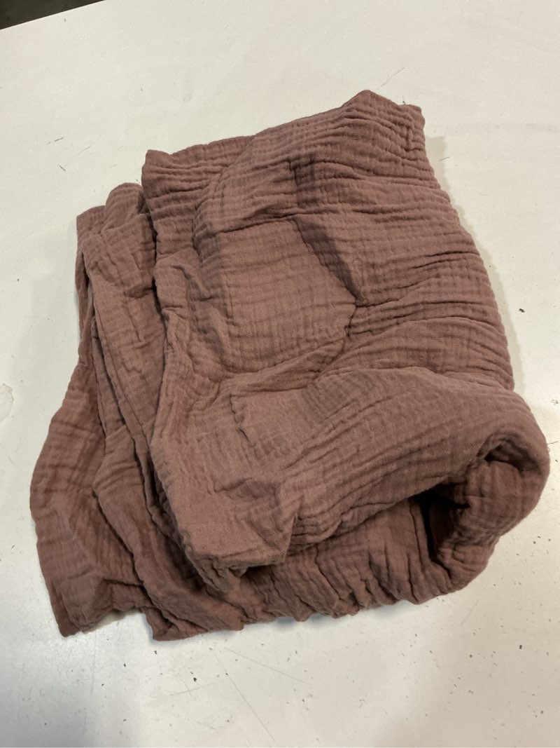 Condition photo showing As Is for organic airy gauze dream sham  set, full/queen, fig