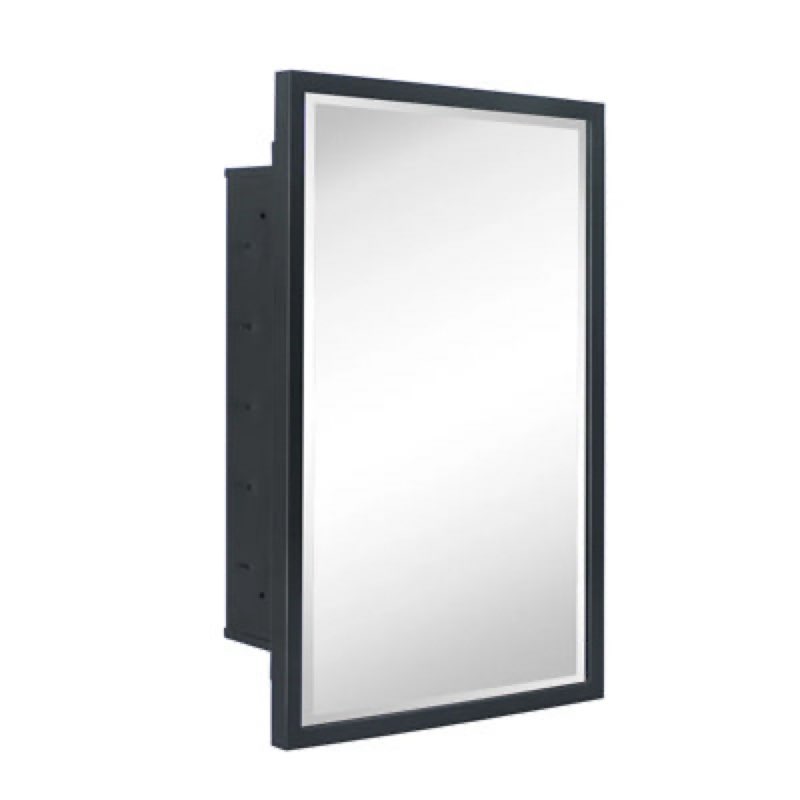 recessed framed medicine cabinet mirror 