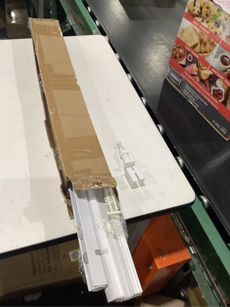 Condition photo showing Good Condition for lazblinds no tools no drill 1" vinyl mini blinds, cordless blinds for windows, light filtering horizontal window blinds & shades, 26" w x 64" h, white cordless-white 26" w x 64" h