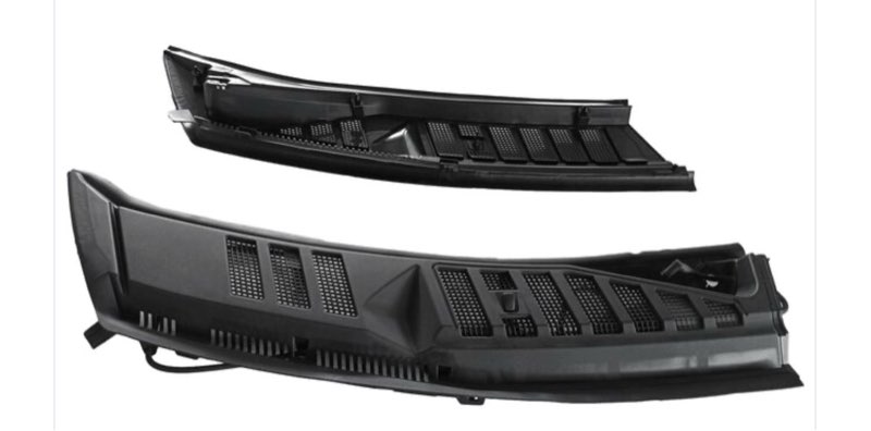 windshield wiper cowl panel grille compatible with ford f150 2015-2020 front window cover insert pan