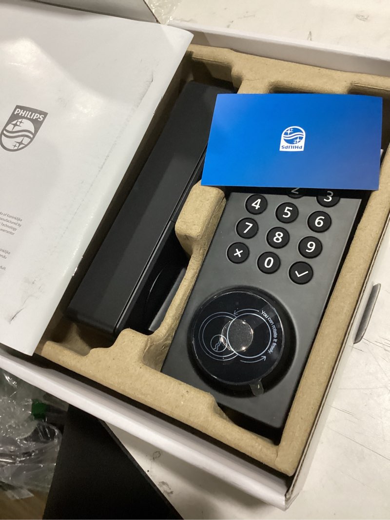 Condition photo showing Good Condition for philips wi-fi door lock, wifi smart lock keyless entry deadbolt for front door, compatible with alexa & google assistant, remote control, built-in wifi, app fingerprint passcode unlock, auto locking matt black keypad