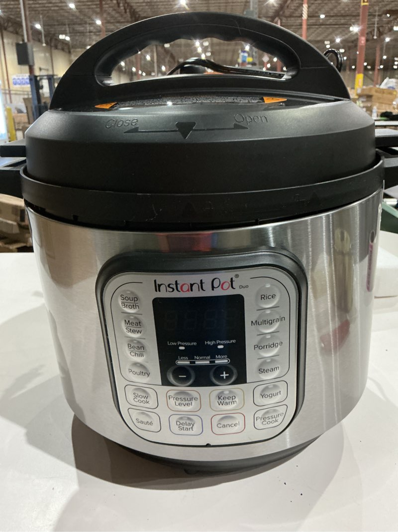 Condition photo showing Good Condition for instant pot duo 7-in-1 electric pressure cooker, slow cooker, rice cooker, steamer, sauté, yogurt maker, warmer & sterilizer, includes app with over 800 recipes, stainless steel, 8 quart 8 quarts