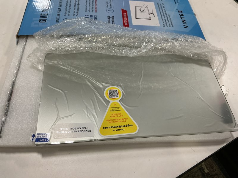 Condition photo showing Good Condition for VINTEZ Blue Light Screen Protector for 27 Inch Computer Monitor and Laptop – Anti-UV Blue Light Blocking Film for Desktop PC, Eye Protection Filter, 24" x 14", 2 Pack [2 Pack] Acrylic 27" DIAGONAL (16:9) Blue Screen for Monitor