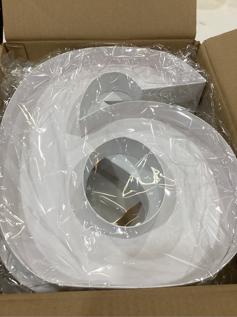 Condition photo showing Good Condition for 2026 new year charcuterie number tray, 15 inch cardboard fillable container, party decoration, graduation treat holder (white, 15inch) white 15"x12"x1.5"