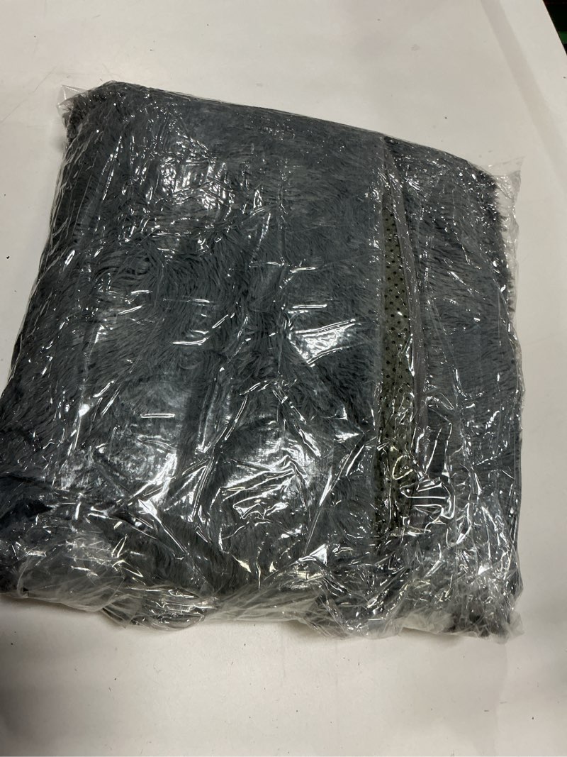 Condition photo showing New/Like New for Dark Grey Rugs for Bedroom: 4x6 Fluffy Shag Soft Washable Rug Fuzzy Plush Indoor Carpet for Living R