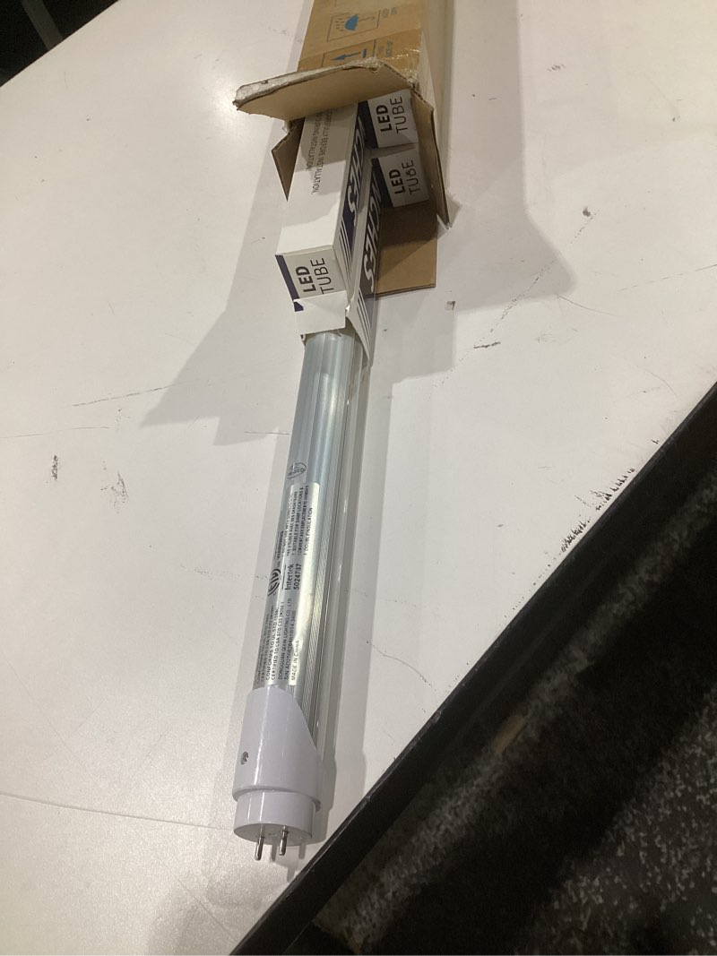 Condition photo showing Good Condition for jesled 4ft led t8 type a+b tube lights, 24w(65w equivalent), 3200lm, 6000k, single or double end powered, plug and play or ballast bypass, 4 foot t10 t12 fluorescent bulbs replacement, clear(4-pack) 4 pack 6000k (bright white)