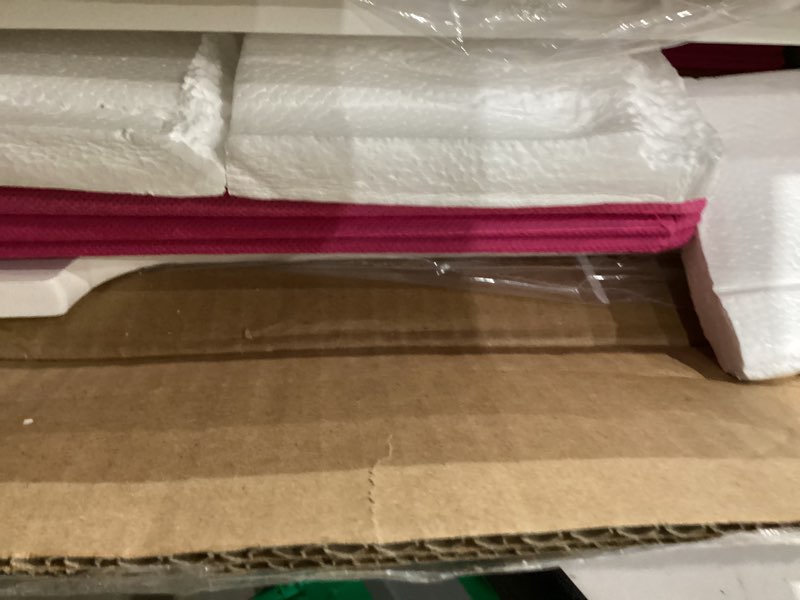 Condition photo showing As Is for Delta Children Deluxe Multi-Bin Toy Organizer with Storage Bins, White/Pink Bins White/Pink Bins Organizer