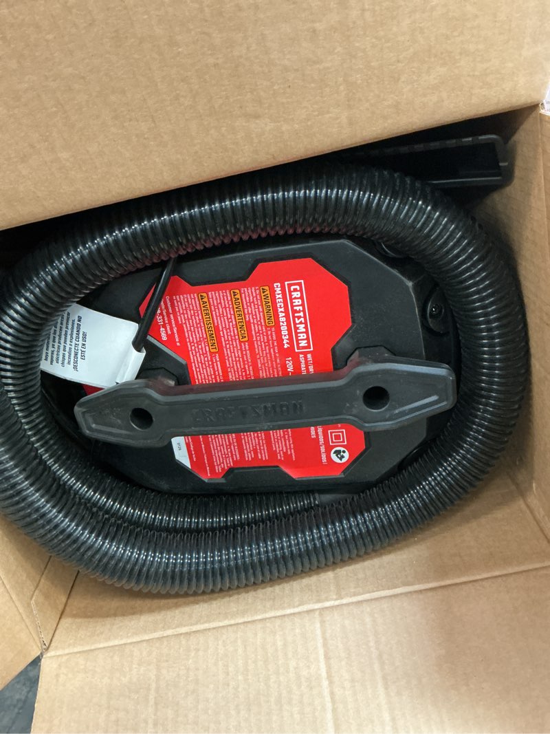 Condition photo showing Good Condition for craftsman 3-gallon 3 hp corded wet/dry shop vacuum with accessories included