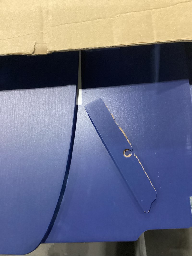 Condition photo showing As Is for Delta Children Personalized MySize Deluxe Toy Box, Deep Blue Deep Blue Personalized Toy Box