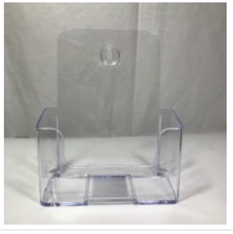  6 Tier Leaflet Holder Bi-fold 6\" Literature Holder Clear Acrylic Wall Mountable 14913
