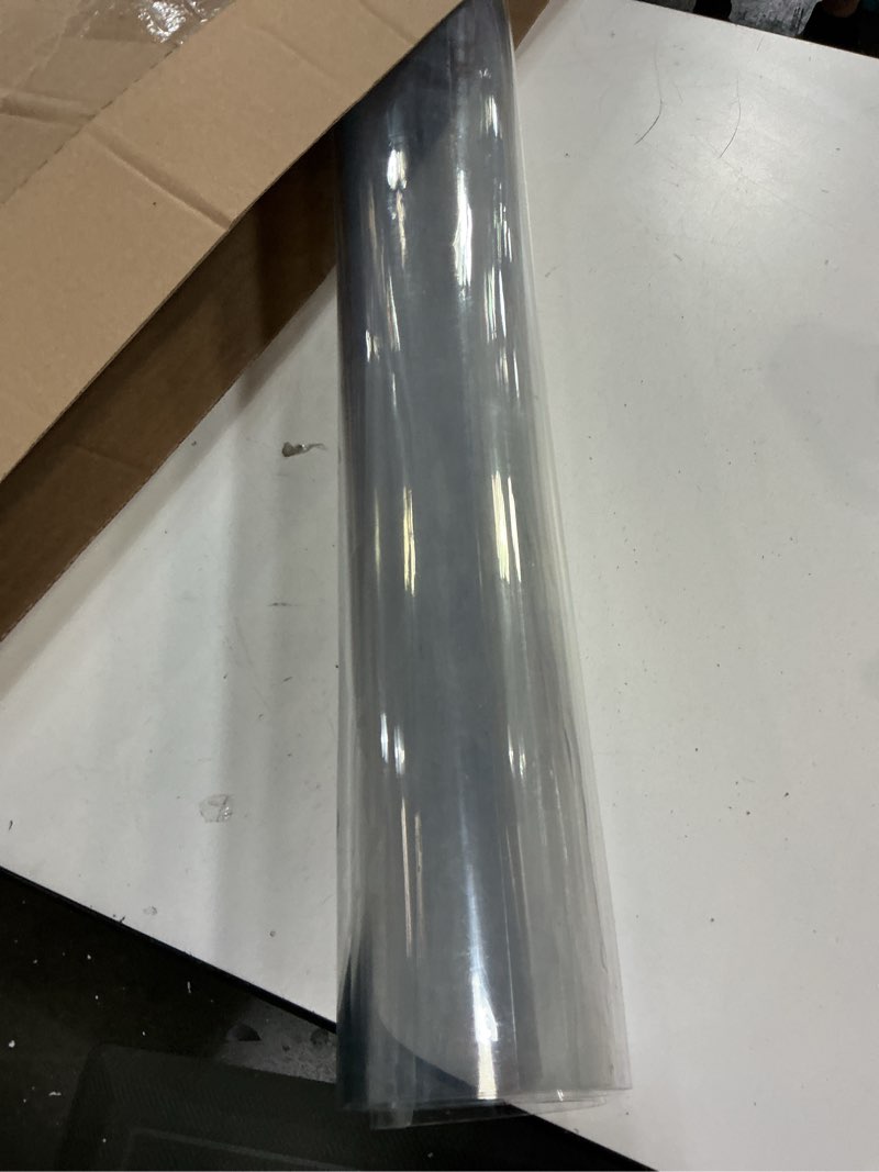 Condition photo showing As Is for warmstar clear table protector 2mm thick, 38x72 inch clear table cover protector, plastic table cover, clear desk mat desk pad, desk protector mat for coffee table, writing desk, dining room 38" x 72"