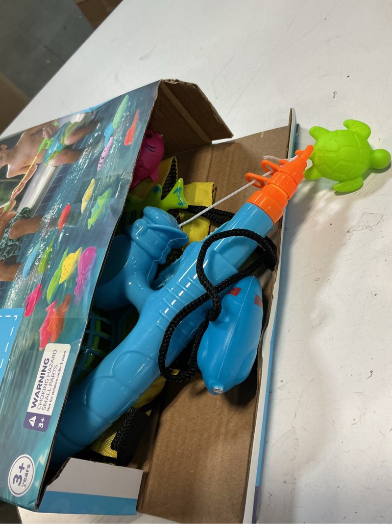 Condition photo showing Good Condition for TOY Life Magnetic Fishing Game for Kids 1 3 5 with 2 Toddler Fishing Poles 2-3 Years Old Magnetic Fishing Toys for Toddlers Magnetic Baby Fishing Pole Pool Water Fish Toys Bath Toys for Kids Ages 4-8